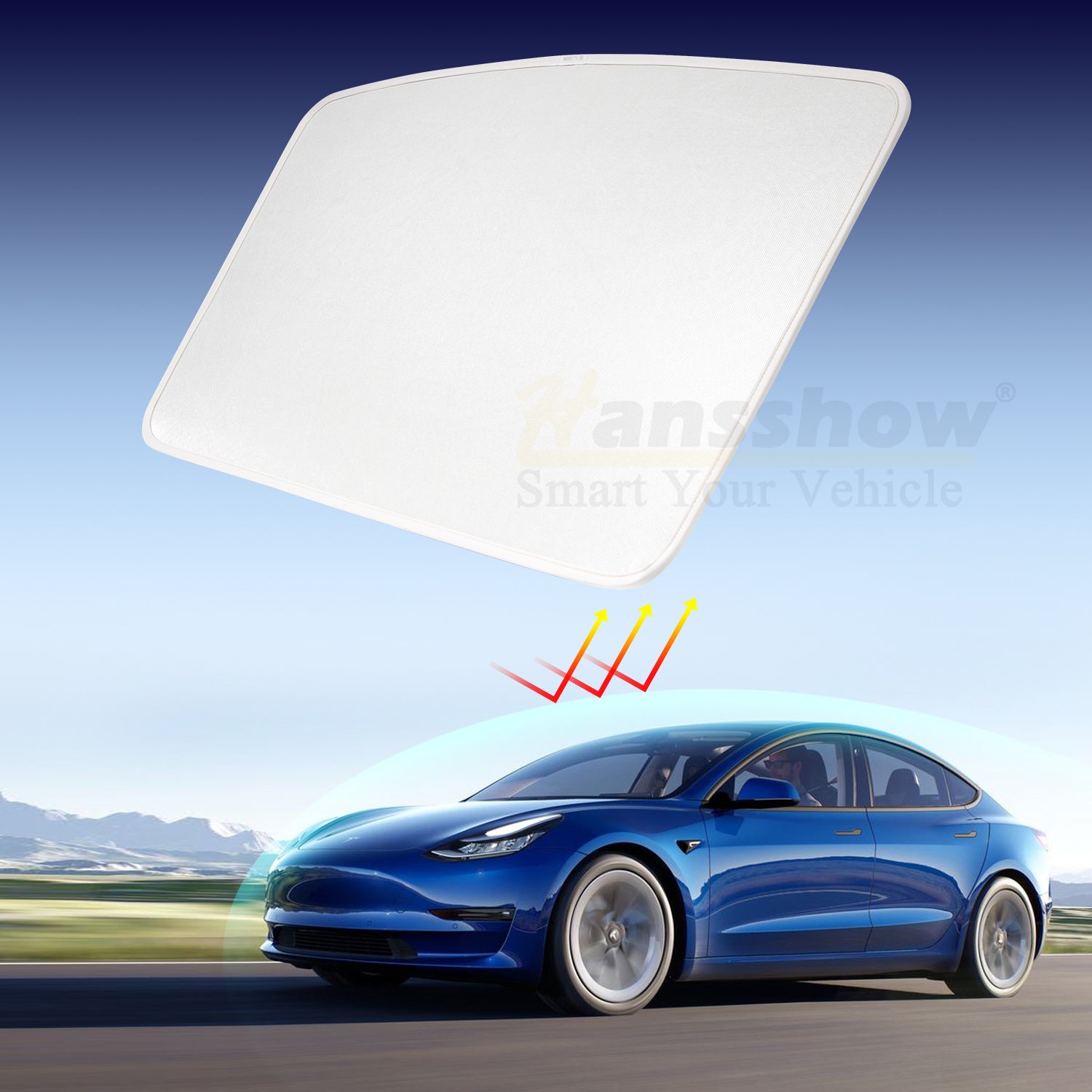 Model 3/Y Glass Roof Sunshades Hansshow