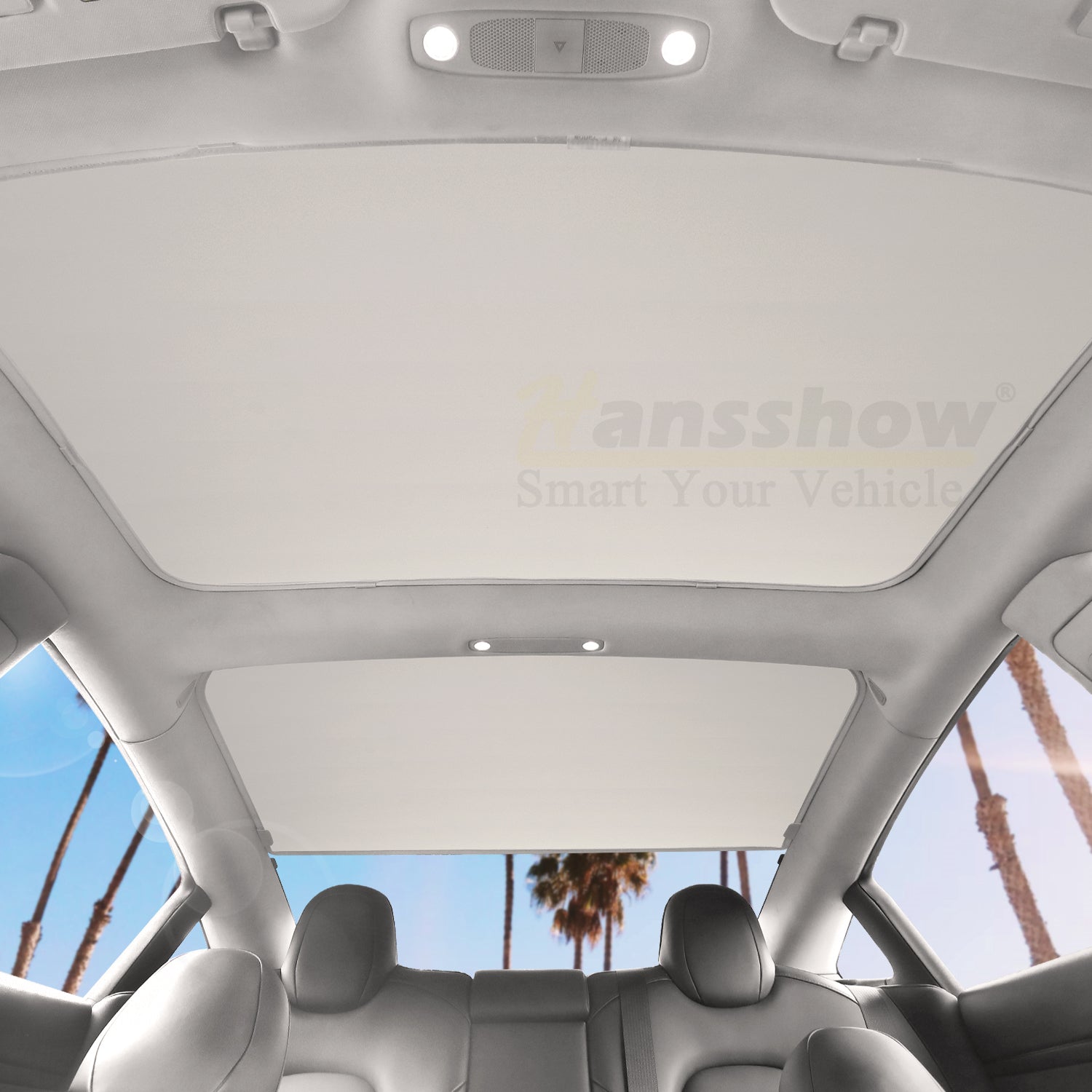 Model Y Glass Roof Roller Sunshade (Fabric Style) Hansshow